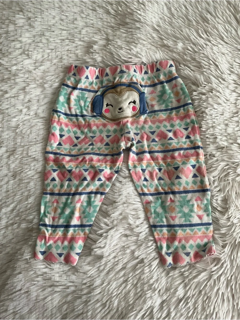 Carter's Pastel Aztec Print Leggings in Pink, Mint, Navy, Cream